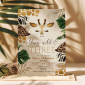 Young wild and Three Safari 3. Geburtstag Einladung