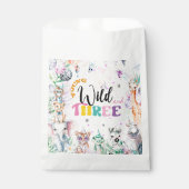 Young Wild and Three Safari Animals Girl zum Gebur Geschenktütchen (Vorderseite)