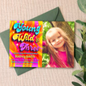 Young Wild and Three with Picture Einladung