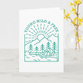 Young Wild Free Karte (Gelbe Blume)