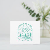 Young Wild Free Postkarte (Stehend Vorderseite)