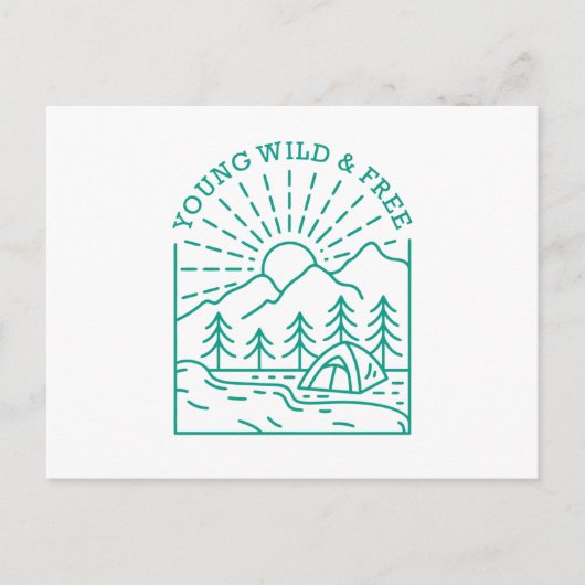 Young Wild Free Postkarte (Vorderseite)