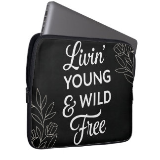 Young, Wild, & Free- Yin Yang Laptop Hülle Laptopschutzhülle