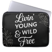 Young, Wild, & Free- Yin Yang Laptop Sleeve (Vorderseite)