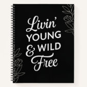 Young, Wild, & Free Yin-Yang Notebook Notizblock (Vorderseite)