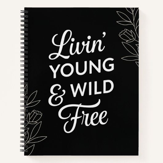 Young, Wild, & Free Yin-Yang Notebook Notizblock (Vorderseite)