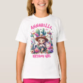 Young Wild Safari Girls Pink Monogram Name | T-Shirt (Vorderseite)