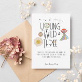 Young, Wild & Three | B-Day Dankeschön-Karte | Boh Dankeskarte