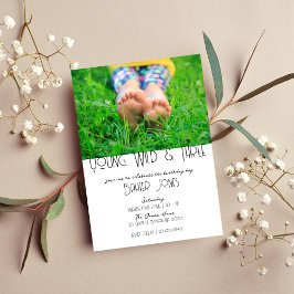 Young, Wild & Three | B-Day Foto Einladung | Farbe