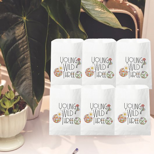 Young, Wild & Three | B-Day Gunst Bag | Boho Geschenktütchen