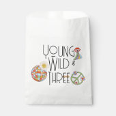 Young, Wild & Three | B-Day Gunst Bag | Boho Geschenktütchen (Vorderseite)