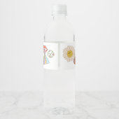 Young, Wild & Three | B-Day Water Label | Boho Wasserflaschenetikett (Rückseite)