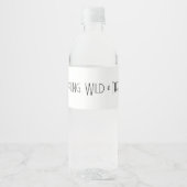 Young, Wild & Three | B-Day Water Label | Boho Wasserflaschenetikett (Vorderseite)