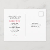 Young Wild & Three Bären Wildblume Geburtstag Einladungspostkarte (Rückseite)