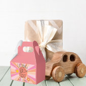 Young, Wild & Three | Birthday Favor Box | Rosa Geschenkschachtel