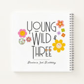 Young, Wild & Three | Birthday Guest Book | Lächel Notizblock (Rückseite)