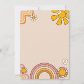 Young Wild & Three Blume Power Rainbow Birthday Einladung (Rückseite)