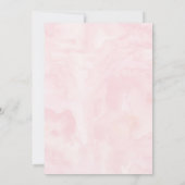 Young Wild & Three Boho Floral Pink Gold Geburtsta Einladung (Rückseite)