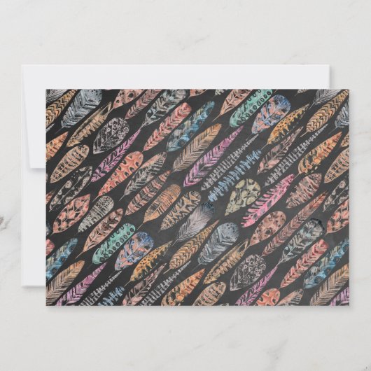 Young, Wild & Three Boho Foto Einladung zum Geburt (Rückseite)