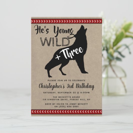 Young Wild & Three Boys Einladungen zum dritten Ge (Stehend Vorderseite)