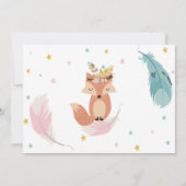 Young Wild & Three Custom Foto Baby Girl Geburtsta Einladung (Rückseite)