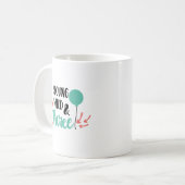 Young, Wild & Three - Cute 3rd Birthday Design Kaffeetasse (Vorderseite Links)