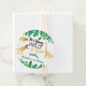 Young Wild & Three Dinosaur Boys 3rd Birthday Geschenkanhänger (Beispiel)