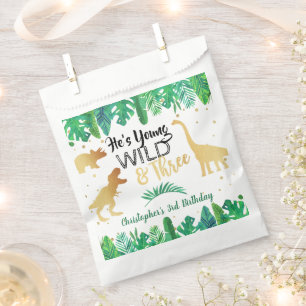 Young Wild & Three Dinosaurier Boys Dritter Geburt Geschenktütchen
