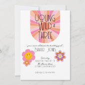 Young, Wild & Three | Einladung zum 3. Geburtstag  (Vorderseite)