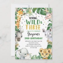 Young Wild & Three Floral Boy Jungle 3. Geburtstag