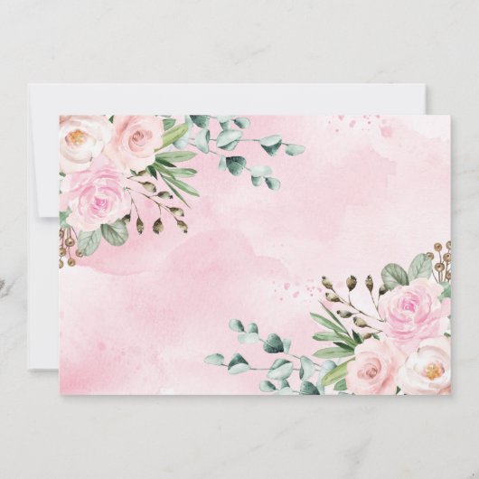 Young Wild & Three Floral Girl Jungle 3. Geburtsta Einladung (Rückseite)