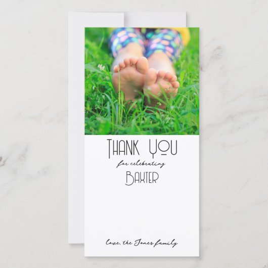 Young, Wild & Three | Foto Dankeschön-Karte | Farb Dankeskarte (Vorderseite)