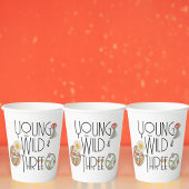 Young, Wild & Three | Geburtsstunde-Cup | Boho Pappbecher