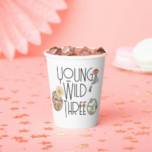Young, Wild & Three   Geburtsstunde-Cup   Boho Pappbecher