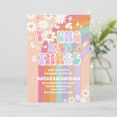 Young Wild Three Geburtstagseinladung Einladung (Stehend Vorderseite)