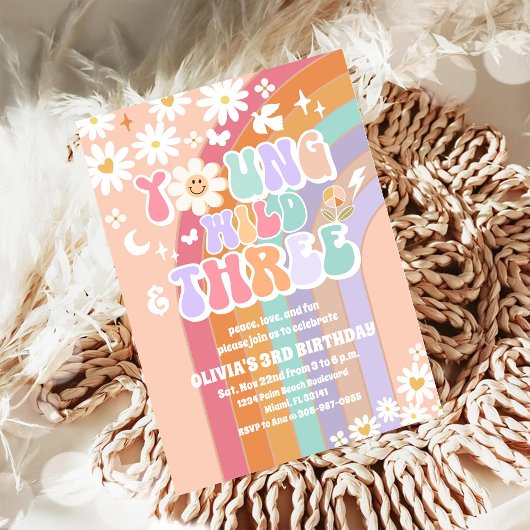 Young Wild Three Geburtstagseinladung Einladung
