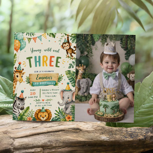 Young Wild & Three Geburtstagsfeier Einladung