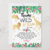 Young Wild & Three Girls Dankeskarte (Vorderseite)