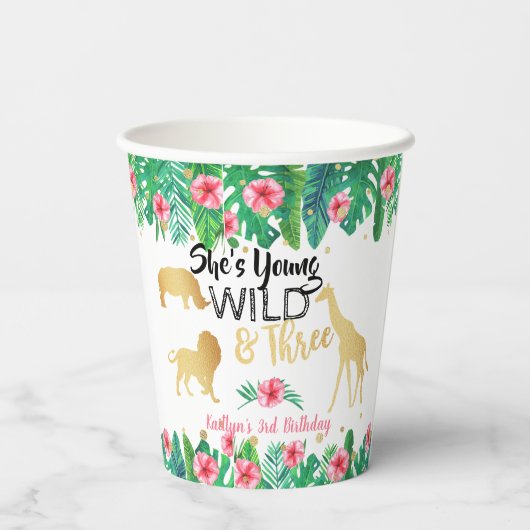 Young Wild & Three Girls Pappbecher (Rückseite)