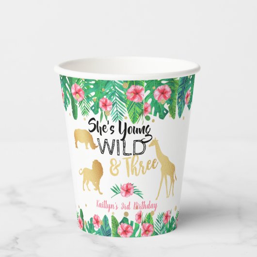 Young Wild & Three Girls Pappbecher (Vorderseite)