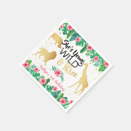 Young Wild & Three Girls Serviette (Ecke)
