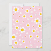 Young Wild Three Groovy Daisy Rainbow 3. Geburtsta Einladung (Rückseite)