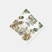 Young Wild & Three Jungle Safari 3. Geburtstag Serviette (Ecke)