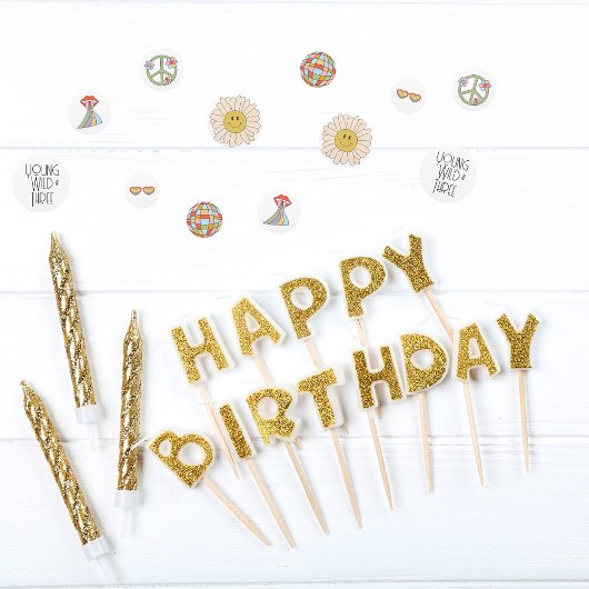 Young, Wild & Three | Kid B-Day Confetti | Boho Konfetti