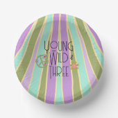 Young, Wild & Three | Kid Birthday Bowls | Kühle Pappteller (Vorderseite)