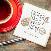 Young, Wild & Three | Kid Birthday Napkins | Snack Serviette