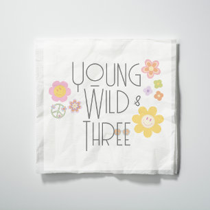 Young, Wild & Three Kind zum Geburtstag Napkin Serviette