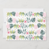 Young Wild & Three Pink Safari Geburtstag Einladung (Rückseite)