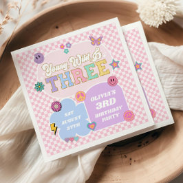 Young Wild & Three Preppy Patch 3. Geburtstag Part Serviette
