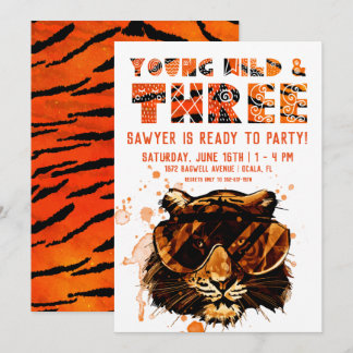 Young, Wild & Three | Punk Tiger Einladung